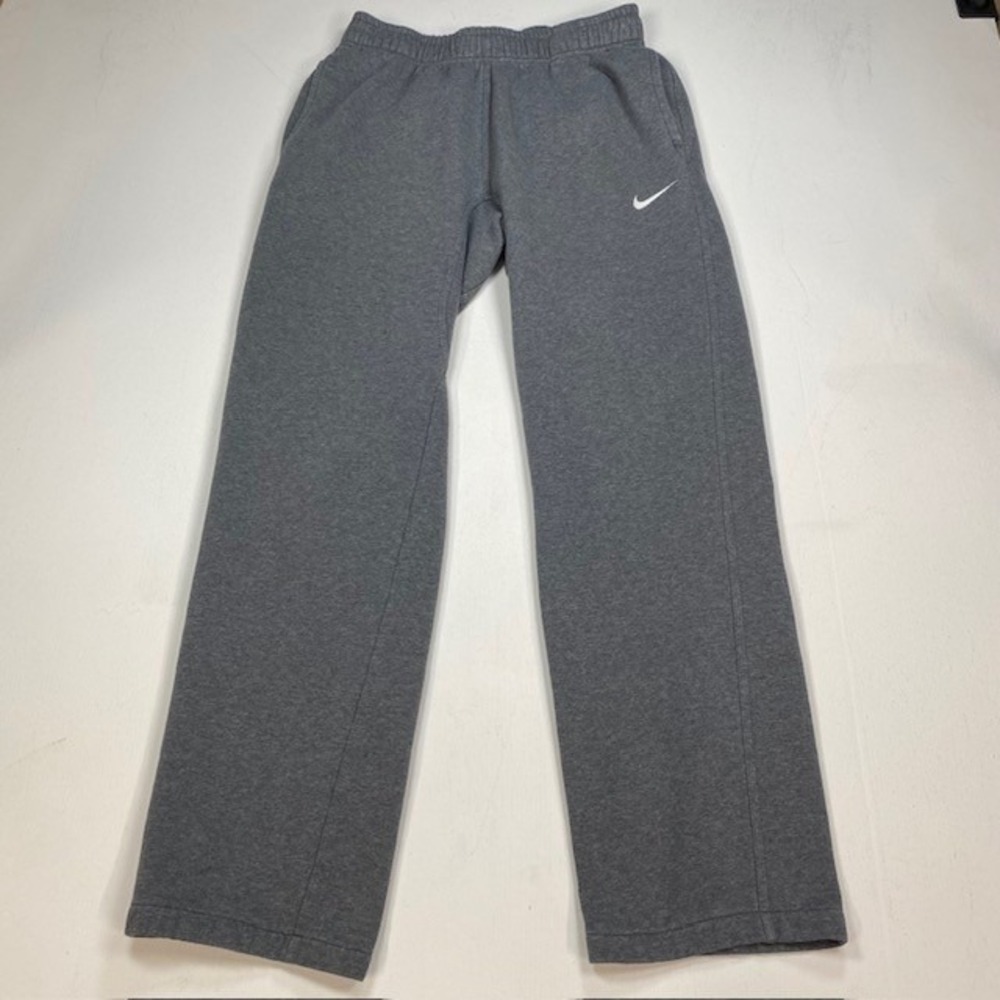 Nike Mens Team Club Fleece Open Hem Sweatpants Dark Grey Heather Medium
